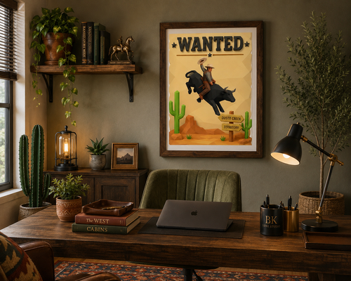 WANTED COWBOY POSTER | MODERN WESTERN WALL ART | PRINTABLE HOME DECOR