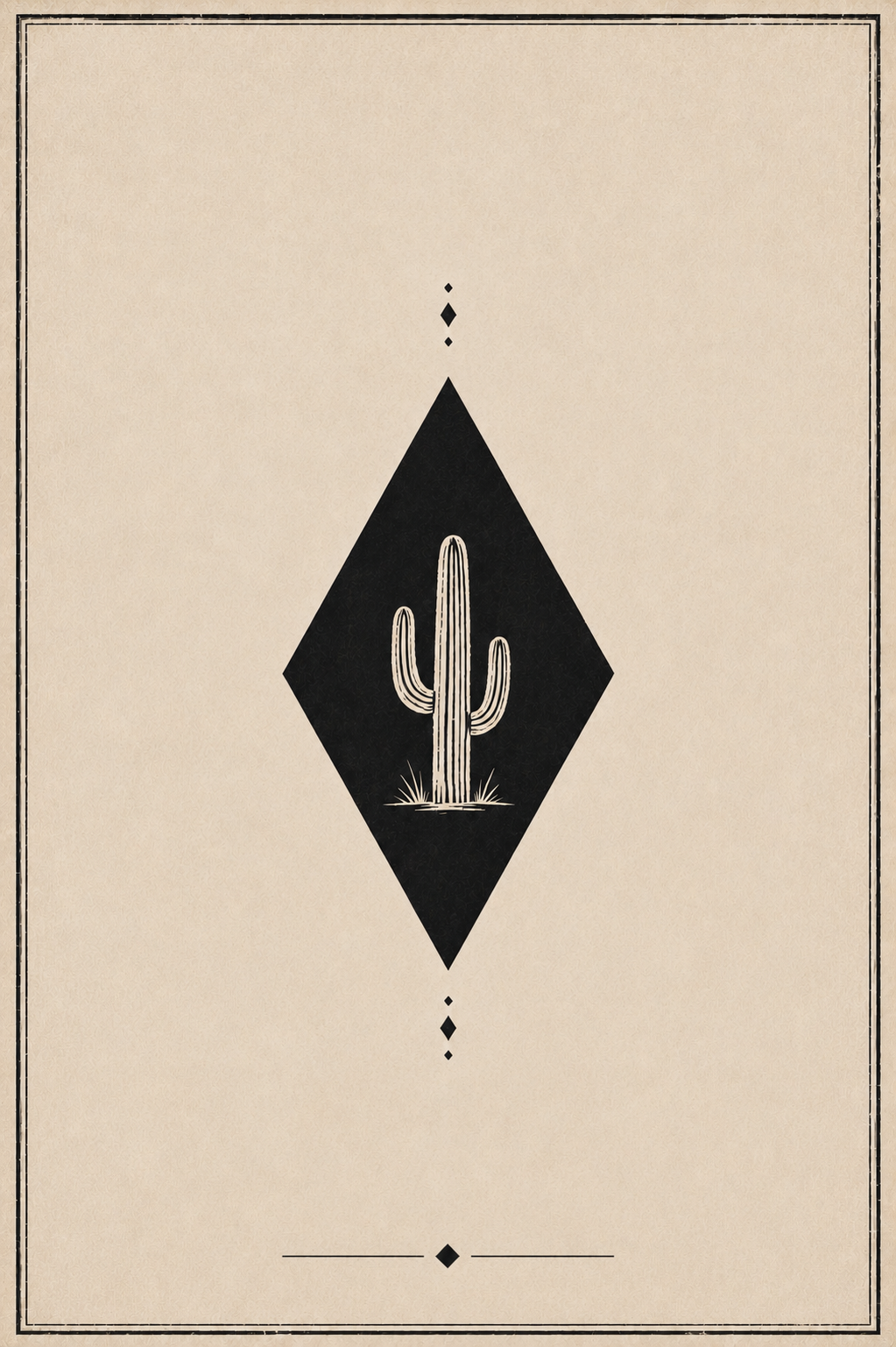 MINIMALIST CACTUS PRINTABLE WALL ART | SOUTHWESTERN DECOR | MODERN WESTERN POSTER
