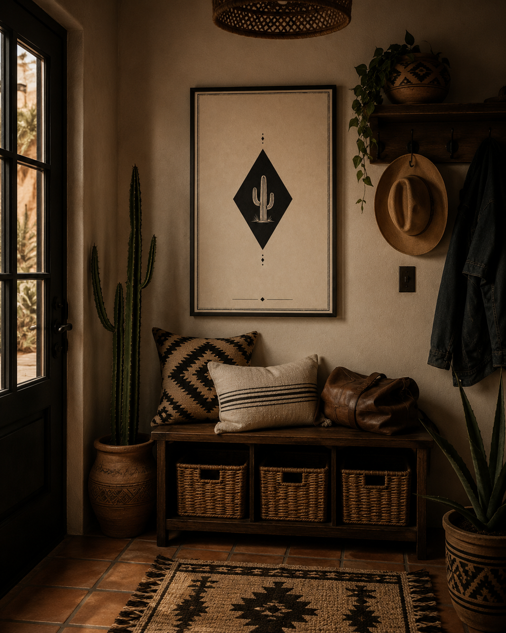 MINIMALIST CACTUS PRINTABLE WALL ART | SOUTHWESTERN DECOR | MODERN WESTERN POSTER