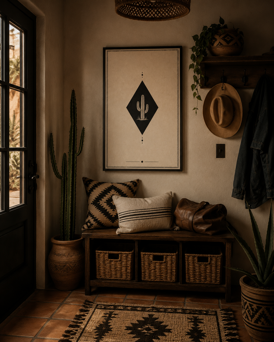 MINIMALIST CACTUS PRINTABLE WALL ART | SOUTHWESTERN DECOR | MODERN WESTERN POSTER