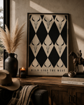 WILD LIKE THE WEST PRINTABLE ARTWORK | LONGHORN DECOR | WESTERN DIGITAL DOWNLOAD