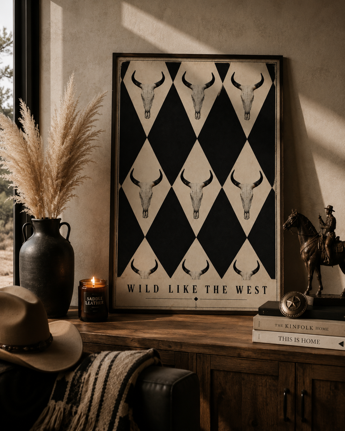 WILD LIKE THE WEST PRINTABLE ARTWORK | LONGHORN DECOR | WESTERN DIGITAL DOWNLOAD
